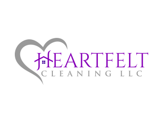 Heartfelt Cleaning LLC logo design by ingepro