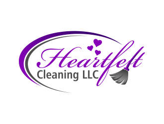 Heartfelt Cleaning LLC logo design by ingepro