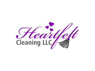 Heartfelt Cleaning LLC logo design by ingepro