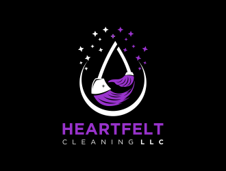 Heartfelt Cleaning LLC logo design by ageseulopi