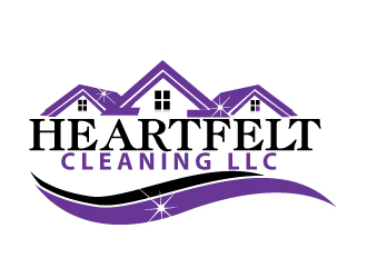Heartfelt Cleaning LLC logo design by webmall