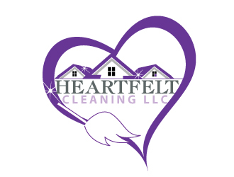 Heartfelt Cleaning LLC logo design by webmall