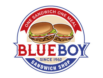 Blue Boy Sandwich Shop logo design by invento