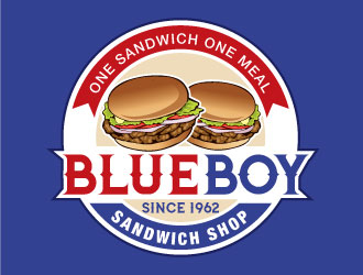 Blue Boy Sandwich Shop logo design by invento