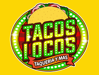 Los Tacos Locos  logo design by Bananalicious