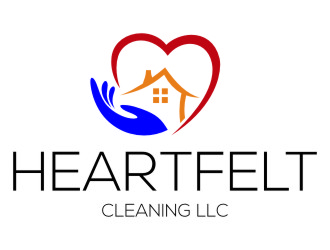 Heartfelt Cleaning LLC logo design by jetzu