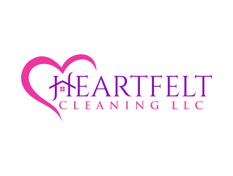 Heartfelt Cleaning LLC logo design by ingepro
