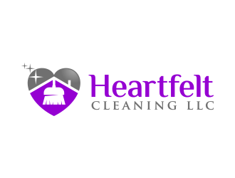 Heartfelt Cleaning LLC logo design by lexipej