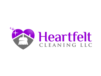 Heartfelt Cleaning LLC logo design by lexipej