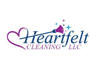 Heartfelt Cleaning LLC logo design by invento