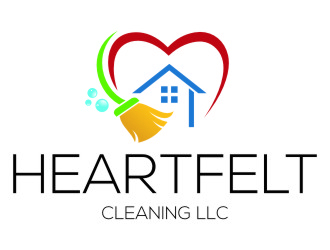 Heartfelt Cleaning LLC logo design by jetzu