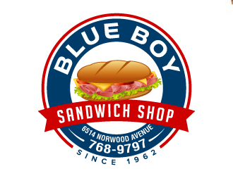 Blue Boy Sandwich Shop logo design by jaize