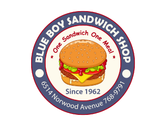 Blue Boy Sandwich Shop logo design by nona