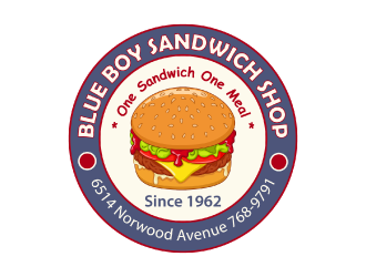Blue Boy Sandwich Shop logo design by nona