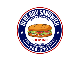 Blue Boy Sandwich Shop logo design by MarkindDesign