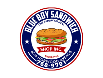 Blue Boy Sandwich Shop logo design by MarkindDesign
