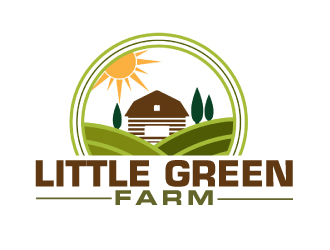 Little Green Farm logo design by ElonStark
