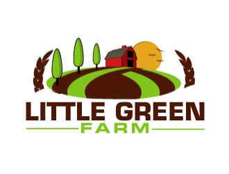 Little Green Farm logo design by ElonStark