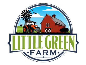 Little Green Farm logo design by ElonStark