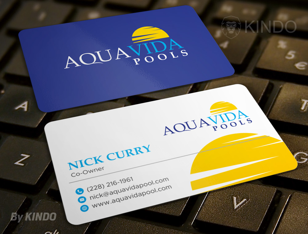 AquaVida Pools logo design by Kindo