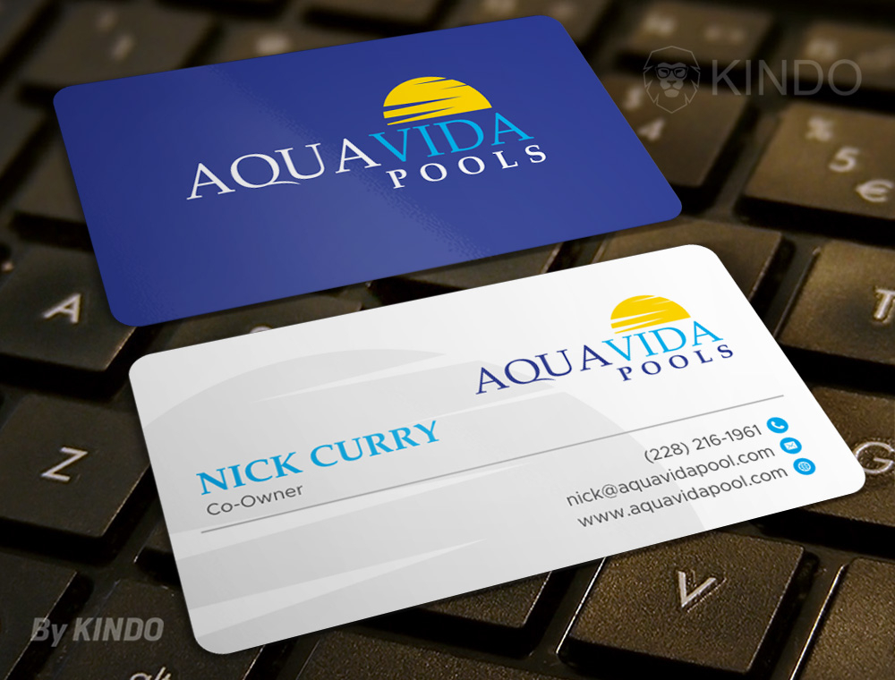 AquaVida Pools logo design by Kindo