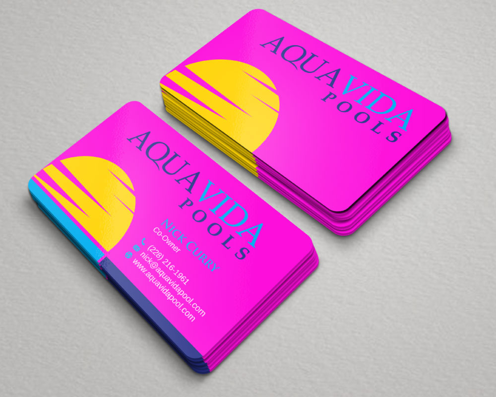 AquaVida Pools logo design by Boomstudioz