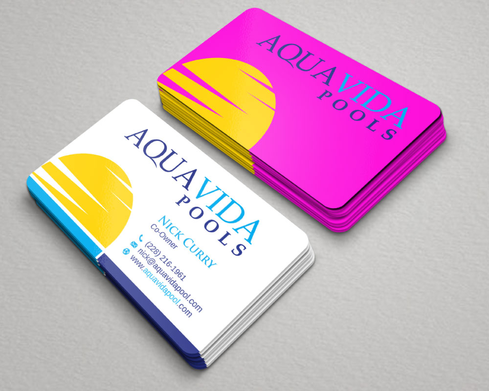 AquaVida Pools logo design by Boomstudioz