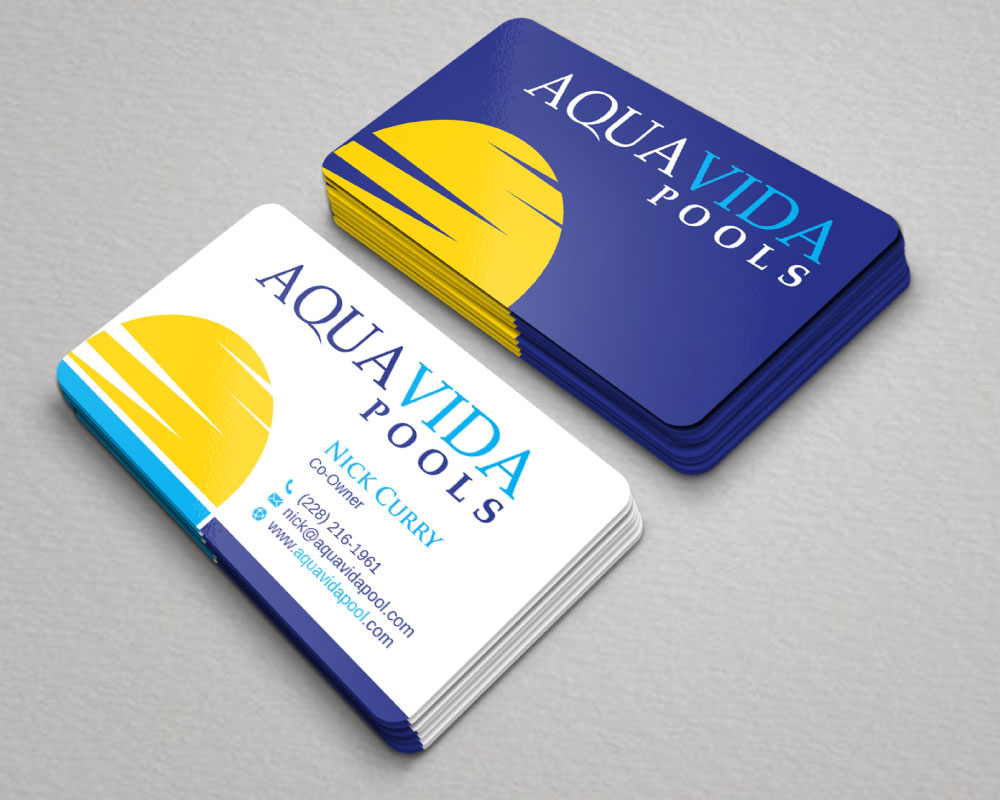 AquaVida Pools logo design by Boomstudioz