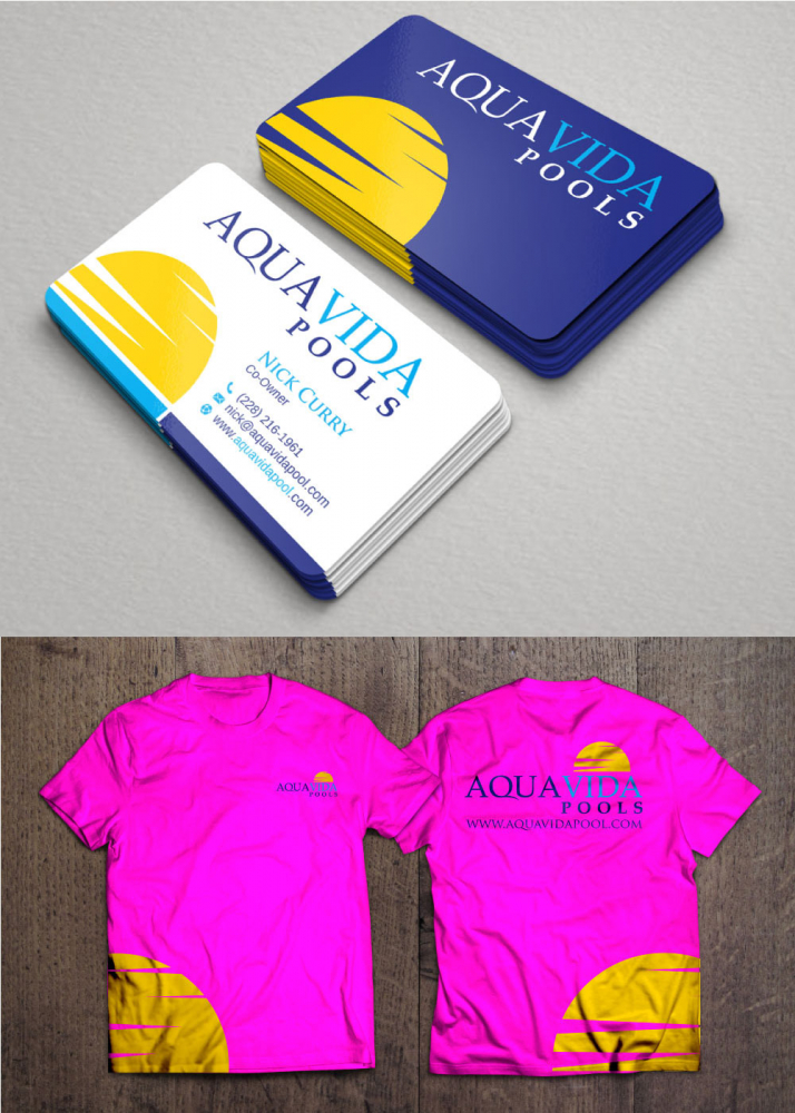 AquaVida Pools logo design by Boomstudioz