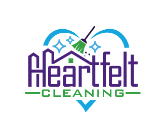 Heartfelt Cleaning LLC logo design by Foxcody