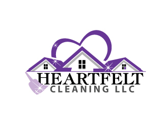Heartfelt Cleaning LLC logo design by webmall