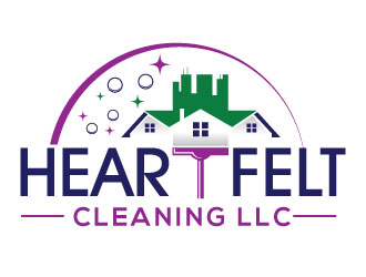 Heartfelt Cleaning LLC logo design by invento