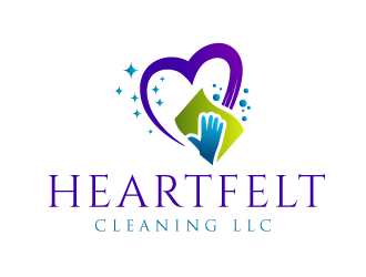 Heartfelt Cleaning LLC logo design by SOLARFLARE