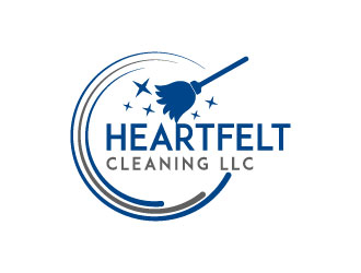 Heartfelt Cleaning LLC logo design by aryamaity