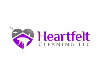 Heartfelt Cleaning LLC logo design by lexipej
