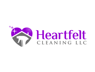 Heartfelt Cleaning LLC logo design by lexipej