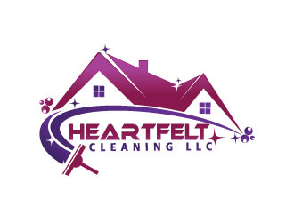 Heartfelt Cleaning LLC logo design by Webphixo