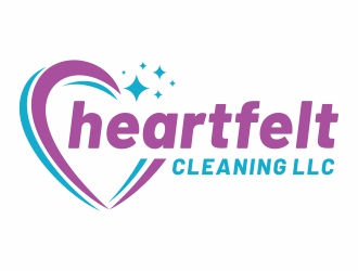Heartfelt Cleaning LLC logo design by Mardhi