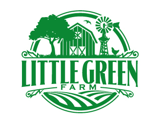 Little Green Farm logo design by ElonStark