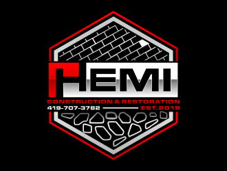 Hemi construction&restoration logo design by hidro