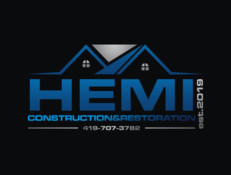 Hemi construction&amp;restoration logo design by Rizqy