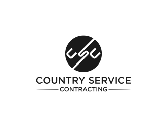 Country Service Contracting logo design by lintinganarto