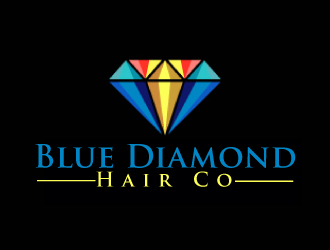 Blue Diamond Hair Co logo design by ElonStark