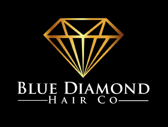 Blue Diamond Hair Co logo design by ElonStark
