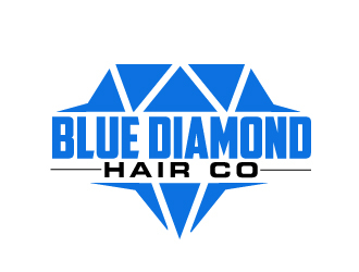 Blue Diamond Hair Co logo design by ElonStark