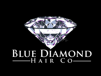 Blue Diamond Hair Co logo design by ElonStark