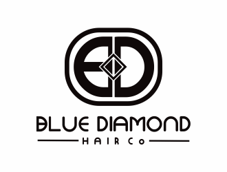 Blue Diamond Hair Co logo design by Mahrein