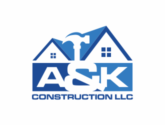 A&K Construction LLC logo design by hopee