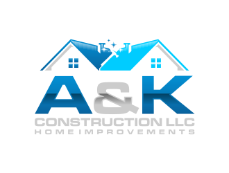 A&K Construction LLC logo design by GassPoll