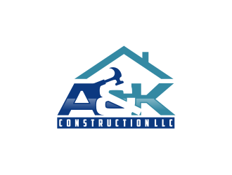 A&K Construction LLC logo design by Artomoro